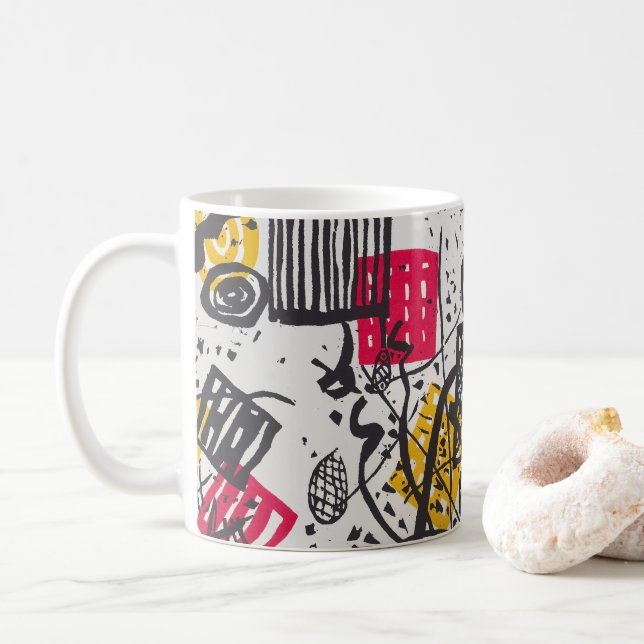 Taza De Café Kandinsky Pequeños Mundos V Resumen Clásico (Con donut)