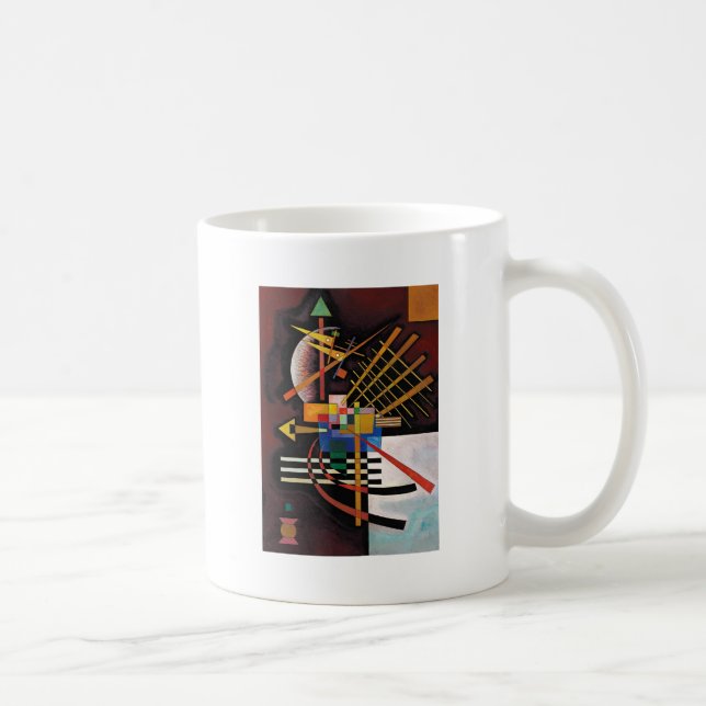 Taza De Café Kandinsky Resumen Pintura de arte clásico (Derecha)