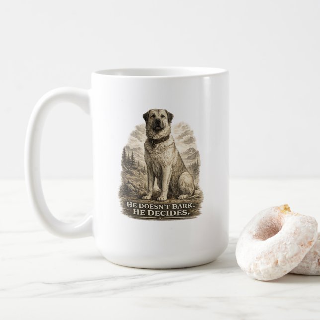 Taza De Café Kangal – He Doesn’t Bark He Decides (Con donut)
