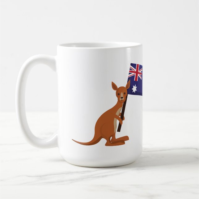 Taza De Café kangaroo australia flag (Izquierda)