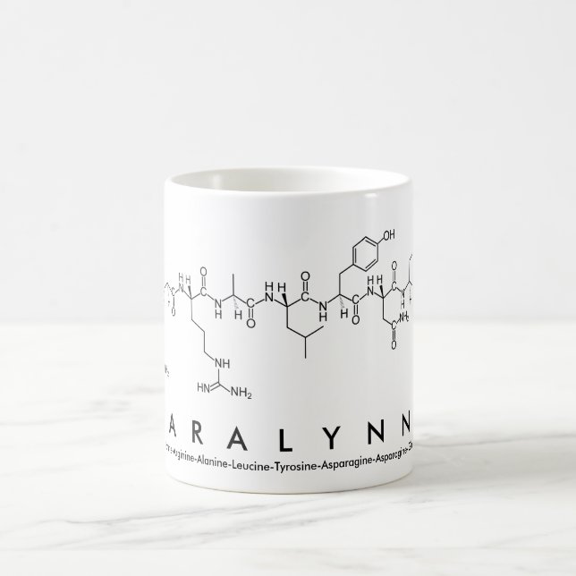 Taza De Café Karalynne peptide nombre mug (Centro)
