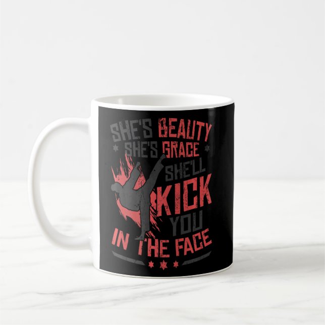 Taza De Café Karate Chica ama a Karate 1 (Izquierda)