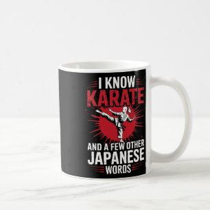 Taza De Café Karate Conozco Karate Y Unas Cuantas Palabras Japo