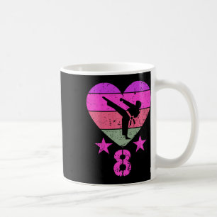 Taza De Café Karate Cumpleaños Chica de niño de 8 años 8 cumple