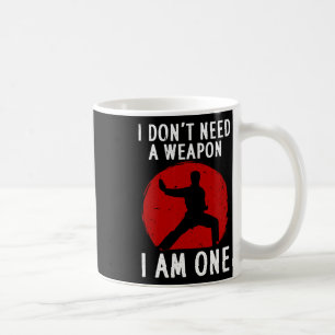 Taza De Café Karate Gracioso Para Hombres Mujeres Karate Black