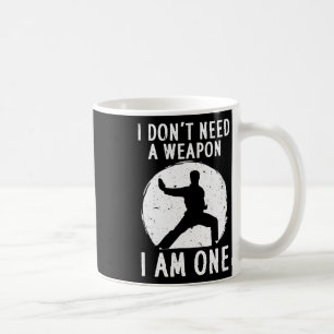 Taza De Café Karate Gracioso Para Hombres Mujeres Karate Black