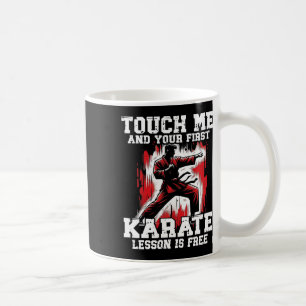 Taza De Café Karate Gracioso Para Los Hombres Judo Tócame First