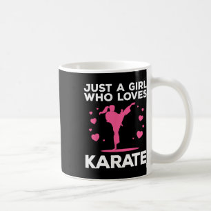 Taza De Café Karate Gracioso Para Mujeres Chicas Karate Black B
