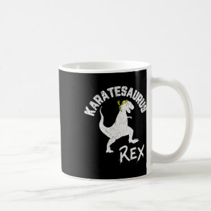 Taza De Café Karate Karatesaurus Rex Dinosaur Divertido Arte Ma