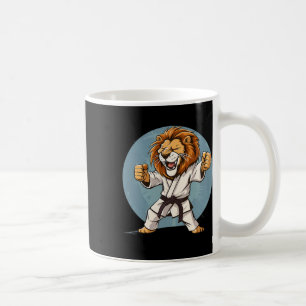 Taza De Café Karate Lion Kickboxing Taekwondo Jiu-jitsu Mma Mar
