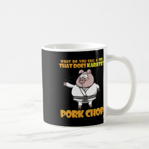 Taza De Café Karate Pig Porkchop Divertido Para Hombres Mujeres