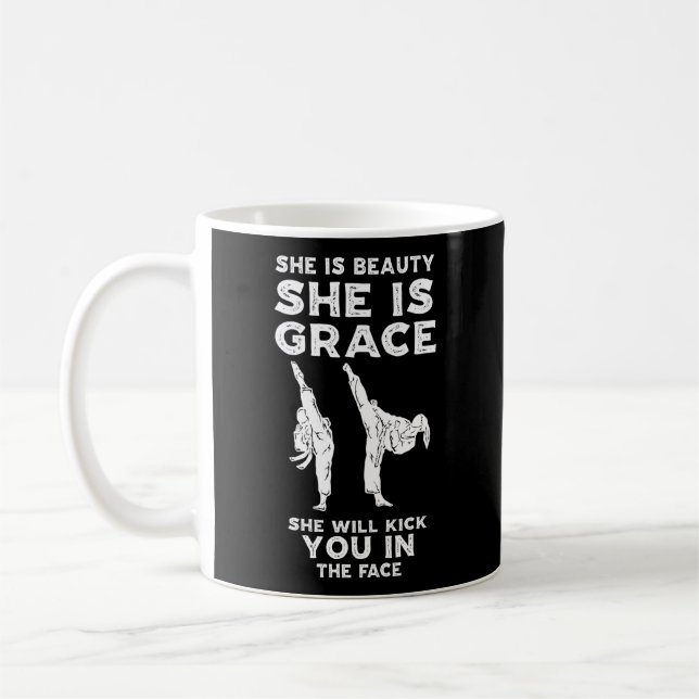 Taza De Café Karate Taekwondo Karate Kick (Izquierda)