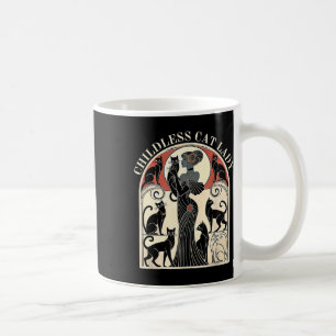 Taza De Café Karma, gato femenino retro