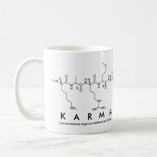 Taza De Café Karma peptide nombre mug