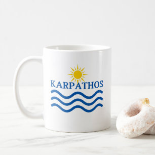 Taza De Café KARPATHOS Grecia, ondas solares