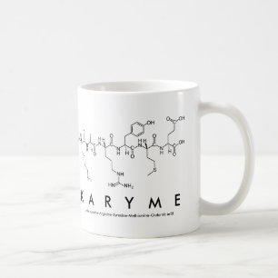 Taza De Café Karyme peptide nombre mug