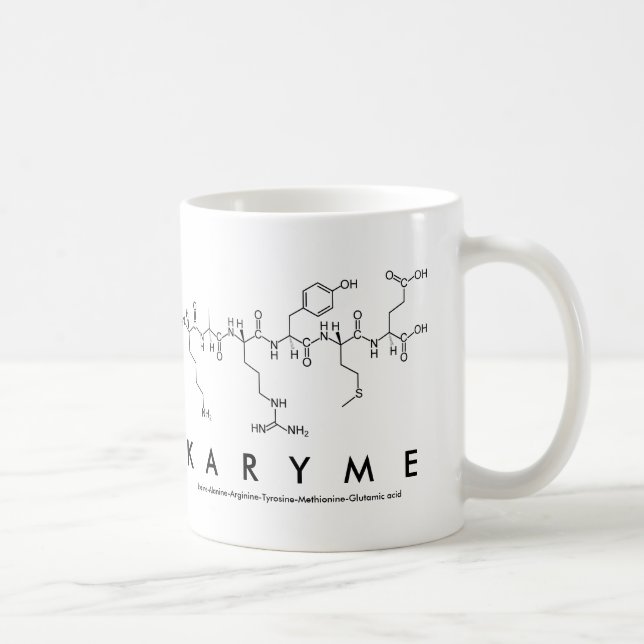 Taza De Café Karyme peptide nombre mug (Derecha)