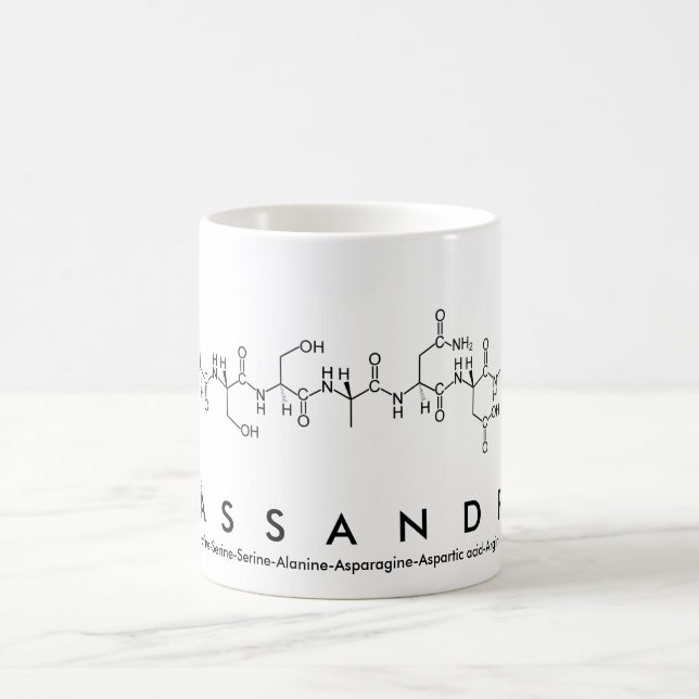 Taza De Café Kassandra peptide nombre mug (Centro)