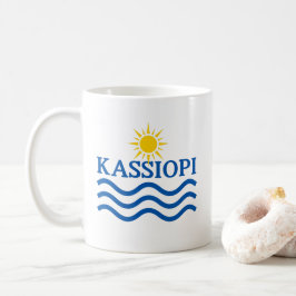 Taza De Café KASSIOPI Corfú Grecia, ondas solares