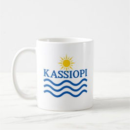 Taza De Café KASSIOPI Corfú Grecia, ondas solares