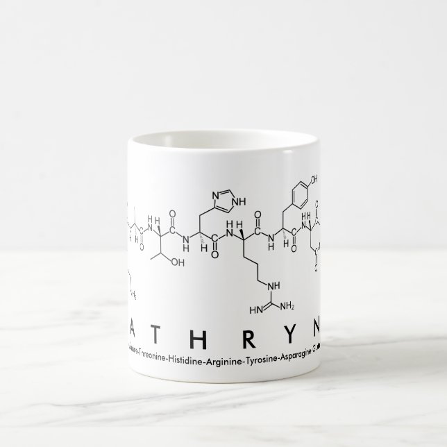 Taza De Café Kathryne peptide nombre mug (Centro)