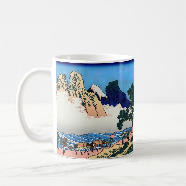 Taza De Café Katsushika Hokusai - Atrás de Fuji, río Minobu (Izquierda)