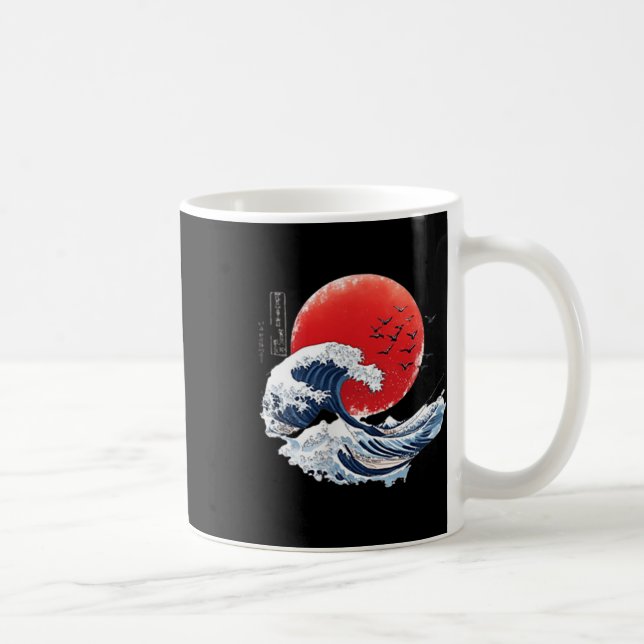 Taza De Café Katsushika Hokusai Japanese Great Wave Men Women K (Derecha)
