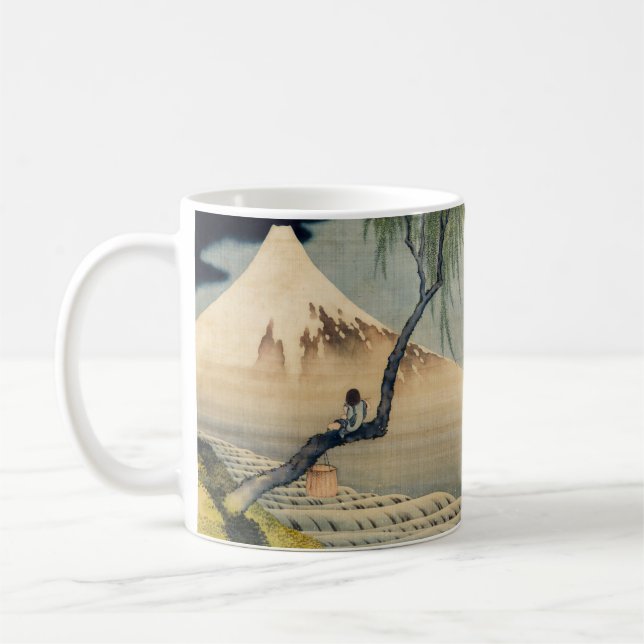 Taza De Café Katsushika Hokusai - Muchacho viendo el Monte Fuji (Izquierda)