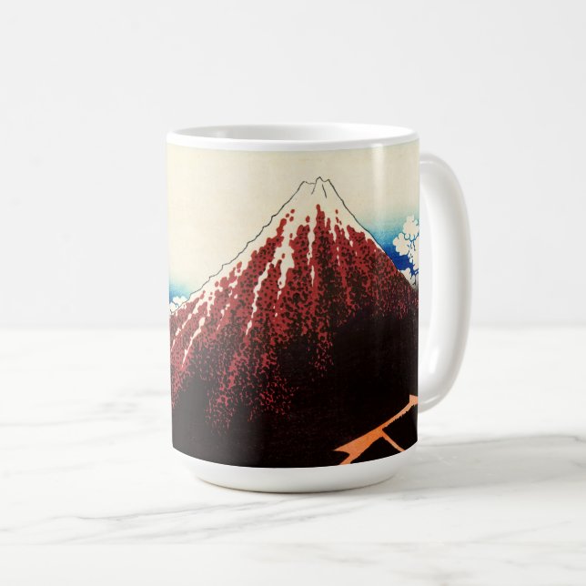 Taza De Café Katsushika Hokusai - Rayos debajo de la cumbre (Anverso derecho)