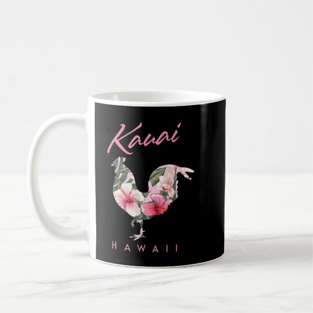 Taza De Café Kauai Hawaii Flor Hibiscus Chicken Lover Souveni (Izquierda)
