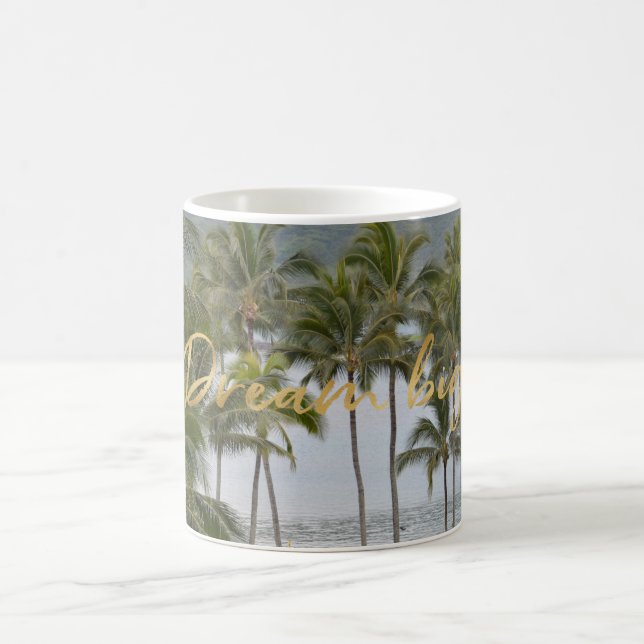 Taza De Café Kauai Hawaii Palm Trees Beach Gold Dream (Centro)