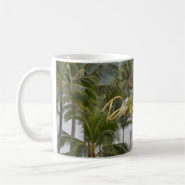 Taza De Café Kauai Hawaii Palm Trees Beach Gold Dream