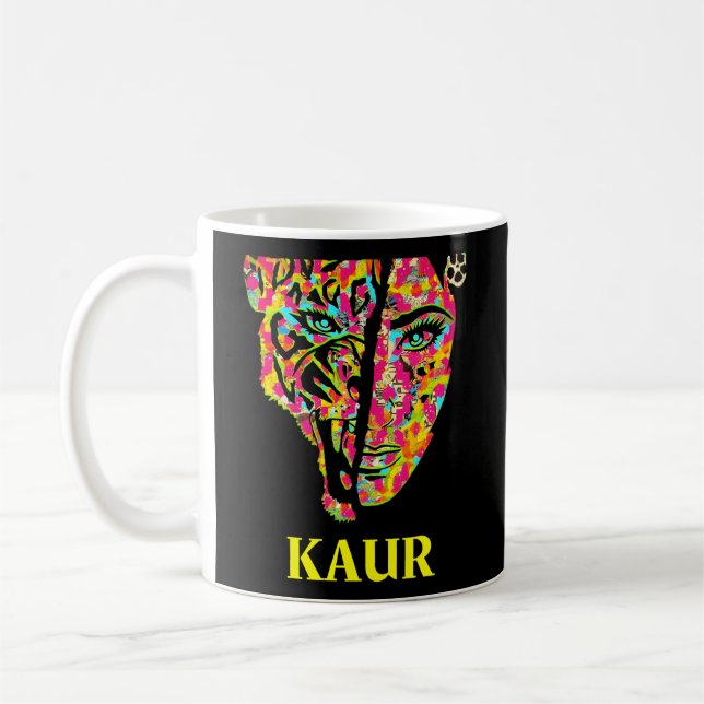 Taza De Café Kaur Sherni Lion Sardarni Sikh Punjabi Empower (Izquierda)