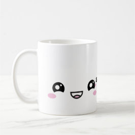 Taza De Café Kawaii Anime Faces Mug – Cute & Expressive Charact