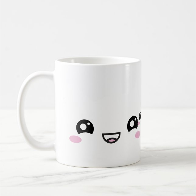 Taza De Café Kawaii Anime Faces Mug – Cute & Expressive Charact (Izquierda)
