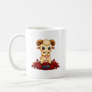 Taza De Café Kawaii Aries Zodíaco Neos