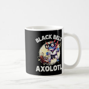 Taza De Café Kawaii Axolotl Cinturón Negro Karate Kickboxing Ar
