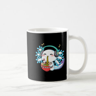 Taza De Café Kawaii Axolotl Comiendo fideos Ramen Niño Anime Ni