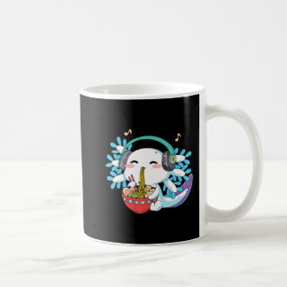 Taza De Café Kawaii Axolotl Comiendo fideos Ramen Niño Anime Ni