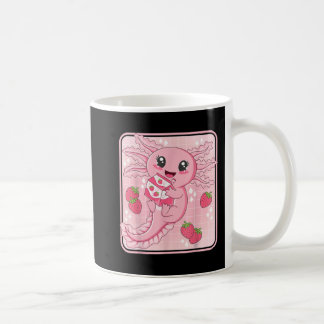Taza De Café Kawaii Axolotl rosa anime de fresa japonesa