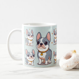 Taza De Café Kawaii Bulldog francés Frenchie Moods