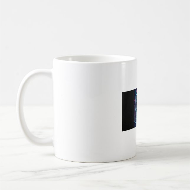 Taza de café Kawaii Cat Coder | Gato programador l (Izquierda)