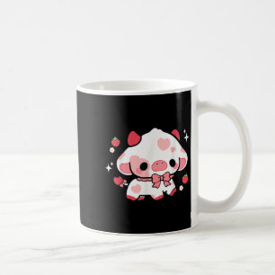 Taza De Café Kawaii Cow Strawberry Cute Chicas De Anime Estétic