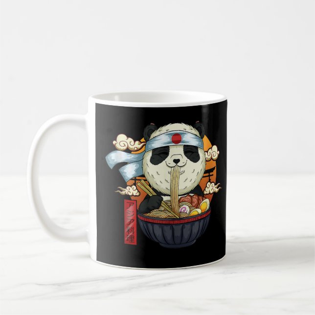 Taza De Café Kawaii Cute Anime Panda Otaku Japonés Ramen Noodl (Izquierda)