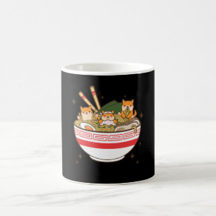 Taza De Café Kawaii dogs eating Ramen