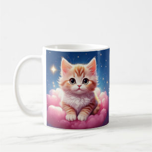 Taza De Café Kawaii Dreamy Cat