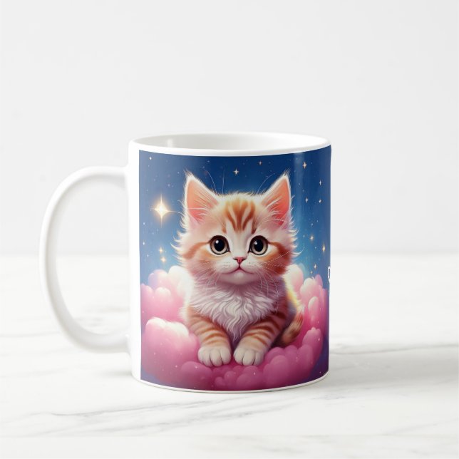 Taza De Café Kawaii Dreamy Cat (Izquierda)