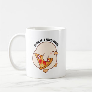Taza De Café Kawaii Duck Pizza Lover