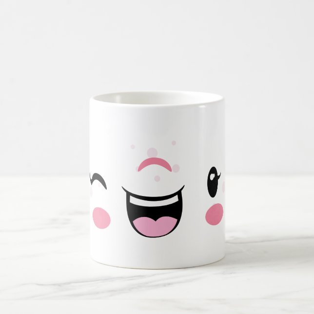 Taza De Café Kawaii Face Mug (Centro)