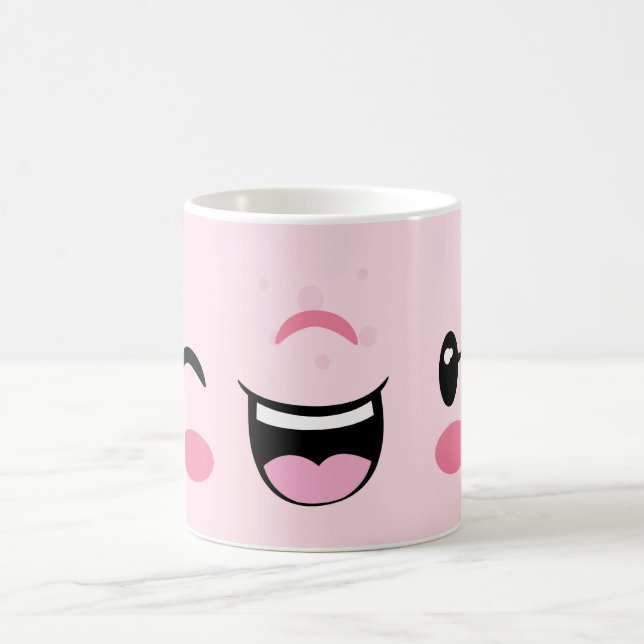 Taza De Café Kawaii Face Mug (Centro)